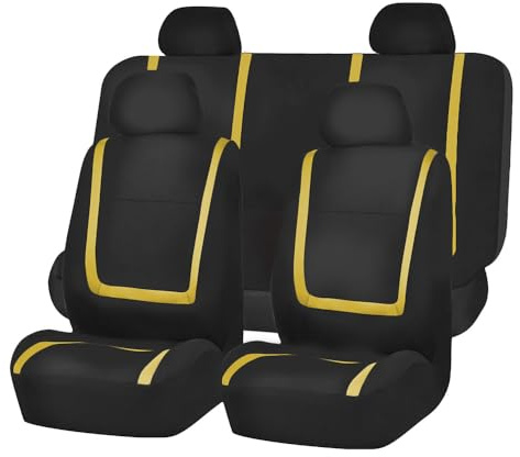 KizmiQ Auto Sitzbezug für Opel Corsa F/Corsa-e MJ22/Corsa Edition/GS Line 2019-2023 2024 9 Stück Polyester Waschbarer Stoff Atmungsaktiv sitzbezüge Geeignet alle Jahreszeiten Sitzschoner,D
