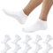 Falechay Sneaker Socken Herren Damen Kurz Socken Weiß Sportsocken 10 Paar Atmungsaktive Halbsocken,Weiß 35-38