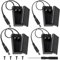 Xiatiaosann 9V Battery Holder with 5.5 x 2.1mm DC Male Plug Wire, 9V Battery Case Box with On/Off Switch (4 Pack)
