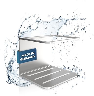 MM Steel Styles Edelstahl Shampoo Halterung für Dusche – Duschablage ohne Bohren klein – Einfache Montage mit Klebepad – Duschkorb, Dusche Halterung