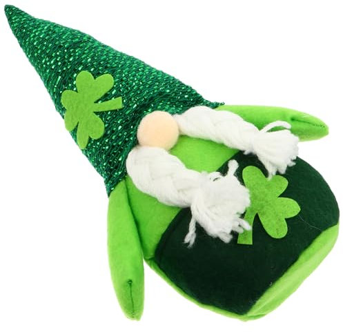 IMIKEYA 1Stk grüne gesichtslose Puppe Puppenspielzeug für Kinder Wichtel-Dekor irische Verzierung Ornament Puppe st. Patricks Tag Gnom Puppentisch Fenster Yingschi Irland