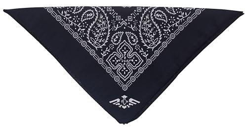 fashionchimp Bandana aus 100% Baumwolle, Premium-Qualität, Nicki-Halstuch für Damen und Herren, 50x50cm (Schwarz) BAN023