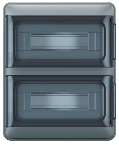 Legrand, Plexo S 601894 - Distribuidor para ambientes húmedos (IP65-IK07, 2 filas, 24 módulos, dimensiones: 350 x 285 x 106 mm (alto x ancho x profundidad) con cable neutro y barra de terminales de