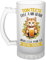 Chope Personnalisable | Verre à bière Pinte Idée Cadeau à personnaliserCollègue Travail Retraite Pot de Départ Anniversaire Noël Secret Santa Femme Homme (Chat Grain)