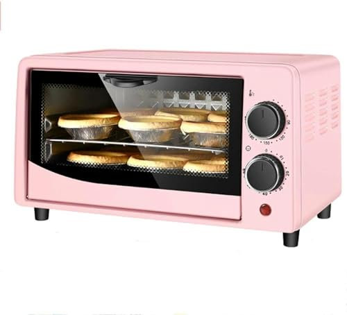 BTURYT Mini Horno de 12 litros, Horno Tostador, Horno eléctrico multifunción, Horno Tostador de encimera de convección (Rosa)