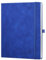 POPRUN Kalender 2025 Buchkalender Softcover mit PU-Leder, ca. A4 (26,5 x 21,5 cm) - Terminplaner, Wochenplaner Notizbuch (Jan.2025-Dez.2025) mit 100 GSM Papier - Königsblau
