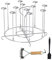 YMYL Brochettes de friteuse à air, support de kebab en acier inoxydable pour friteuse Ninja Foodi double air de 8 litres, casseroles instantanées, accessoires de friteuse à air avec brosse à huile et