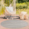 TT Home In-& Outdoorteppich Wetterfest Terrasse Balkon Esszimmer Modernes Boho Design Skandinavisch Meliert Unifarben, Farbe:Hellcreme Beige, Größe:120 cm Rund