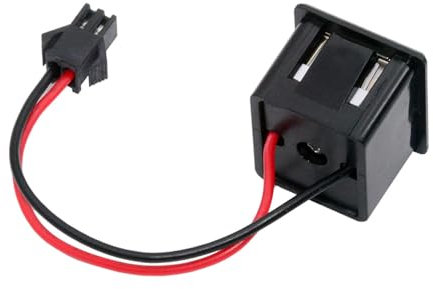 NFHK Enchufe hembra doble tipo A a 2 pines, paso de cable = 2,54 mm, tipo de montaje de pestillo CC de 5 V