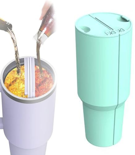 EIRZNGXQ For Stanley Tumbler Accessories, 2-In-1 Inner Cup Separator Cup Sleeve, Split Cups For Drinks, Inner Cup Section Tray Reusable Cup Divider Accessories For Party Leisure Outdoor (Blue)