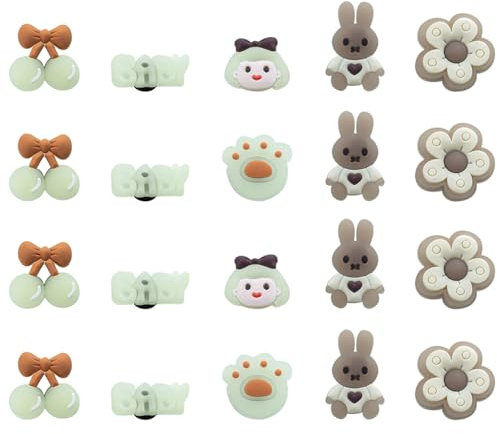 YSJCHEBS 20 Piezas De Adornos Luminosos Para Zapatos De Dibujos Animados, Flores Decorativas Para Zapatos, Lindas Hebillas Luminosas Para Zapatos, Accesorios De Decoración De Zapatos Diy