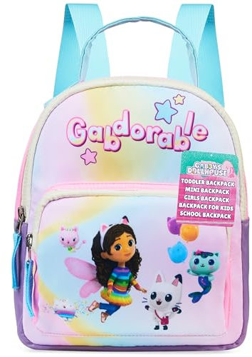Get Trend Gabbys Dollhouse Rucksack Mädchen Tagesrucksack Kinder Cute Backpack für Kindergarten Kita Vorschule Sport Reisen (Mehrfarbig Gabby’s Dollhouse)