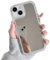 ZTOFERA Hülle für iPhone 14 Plus/iPhone 15 Plus, Nette Makeup Spiegel Hülle Klarer Sliver Rücken Weiches Slim Hülle, Flexible Stoßfeste Anti-Kratzer Stoßfänger für iPhone 14 Plus/15 Plus 6,7 – Klar
