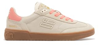D.Franklin DFSH387005 Rebell Basic Flag - Damen Sneaker - Beige, Größe:37 EU