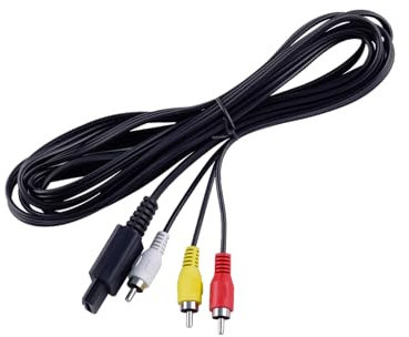 XYgdhqpt Video-AV-Composite-Kabel, kompatibel mit Nint-endo N64, Gamecube, SNES und Super Fam-icom Systemen