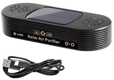 CeaBulo Car Negatives Ions Air Purifiers USB/Solar Power Quiet Air Purifiers For Home Car Office Allergies Pets Hair Odors