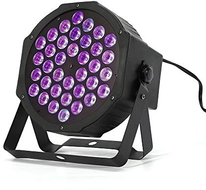 LED Par Strahler, 36 LED 72W Bühnenlampen mit Fernbedienun, Schwarzlicht DMX Bühnenbeleuchtung, Discolicht Partylicht, Ideal für Hochzeit Party Außenanwendungs Bühnenbeleuchtung