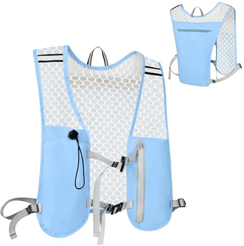 Alaoo Laufweste Damen und Herren, Multifunktionale Ultrleicht Fahrradrucksack, Verstellbare Brustgurte, Runing Vest Reflektierend für Laufen, Camping, Wandern usw.