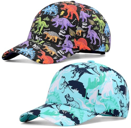 Cheerful Mario 2 Pack Baseball Cap Kinder Verstellbar Basecap Für Mädchen Jungen Sommer Sonnenhut Dino