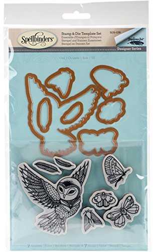Spellbinders Owl Stamp and Die Set, Multi-Colour