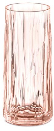 Koziol 3403654 CLUB NO. 3 Longdrink Glas, Transparent Rose Quartz