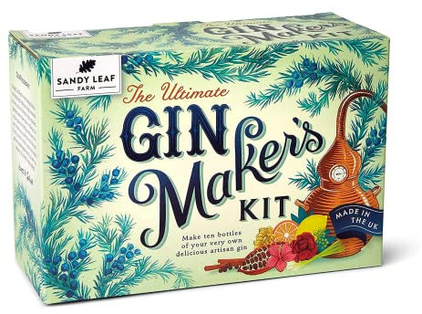 Sandy Leaf Farm Gin Making Kit – 10 Bottle Gin Maker’s Set w/Pink & Citrus Flavour Spice Blends
