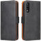 Bozon Huawei P30 Hülle, Leder Tasche Handyhülle für Huawei P30 Schutzhülle Flip Wallet mit Ständer und Kartenfächer/Magnetverschluss (Schwarz Grau)