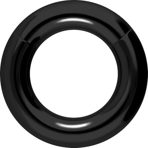 PIERCINGLINE Segmentring Clicker aus Chirurgenstahl - Piercing Ring in Gold, Silber, Rose, Schwarz oder Blau - für Nase, Septum, Ohr, Helix oder Tragus