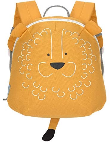 LÄSSIG Kleiner Kinderrucksack für Kita Kindertasche Krippenrucksack mit Brustgurt, 20 x 9.5 x 24 cm, 3,5 L/Tiny Backpack Löwe