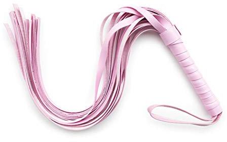 Peitsche sex hart Erotik SM Sex Spielzeug für Paare, Spanking kitzler sexuell Kunstleder Fetisch Klein Flogger Tragbar Kostüm Zubehör -54CM (Pink)