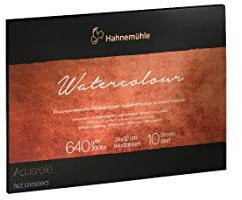 Hahnemuhle Collection Aquarell-Heißpresse, 640 g/m², 24 x 32 cm, 10 Blatt, Weiß