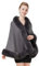 BEAUTELICATE Kunstpelz Stola Schal Damen Strick Bolero Poncho Cape für Hochzeit Abend Braut Frauen Brautschal Brautstola (Grau, Einheitsgröße)