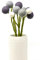 Gry & SIF künstlicher Blumenstrauß aus Filz, dekorative Blumen-Arrangements, Winterstrauß, Lila, Grau, Weiß, Wohnzimmer-Deko, Handmade, Fairtrade | 1x Filz-Blumenstrauß Lilly, 11-teilig