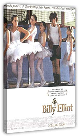 Filmposter Billy Elliot, 1 Leinwand, Schlafzimmer, Dekoration, Sport, Landschaft, Büro, Raumdekoration, Geschenk, 60 x 90 cm, Rahmen