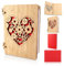 AllLeeGay Grußkarte aus Holz, Geschenkkarte, Grußkarten, Liebe, handgefertigt, mit einem einzigartigen Umschlag, Bambuskarten in Herzform werden als Valentinstags- und Hochzeitsgeschenke verwendet