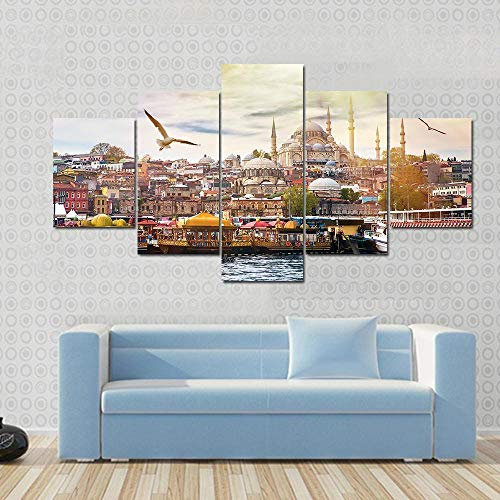 Bild auf Leinwand - Leinwandbilder Istanbul Stadt Wandkunst Malerei Leinwand Kunstwerk Dekoration Bild fertig auf Keilrahmen !