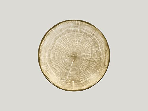 RAK Porcelain WDBUBC26MG Wood Art Moss Green Deep Coupe Plate Case of 12