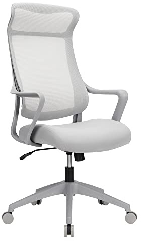 Realspace® Lenzer Mesh High-Back Task Office Chair, Gray, BIFMA Compliant
