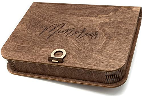 woodmanucom Fotokiste 10x15 Größe | Foto Aufbewahrungsbox Geschenk Idea | Box für Fotos | Fotobox Aufbewahrungsbox | Fotoalbum Holz | Ideal fur Foto Aufbewahrung und als Geschenkbox