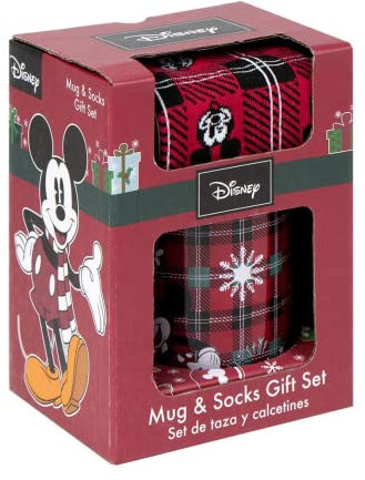 Cerdá Set Chaussettes + Tasse Mickey Disney, Multicolore, Taille Unique Garçon