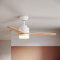 SONNI Deckenventilator mit Beleuchtung und Fernbedienung Leise in 3 Farbtemperatur 119cm Weiß und Holz - Minimalistisches Design