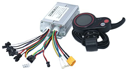 LUOSHUO Centralina Monopattino Elettrico 3. 6 V / 48V / 52V / 60V 500W 25A Controller for Scooter Elettrico e Display Un Set Brushless Motor Controller (Color : 48V Set)