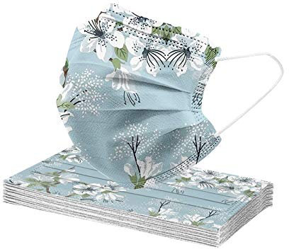 Generisch 10 Stück 𝙤𝙥 𝙢𝙖𝙨𝙠𝙚𝙣 Erwachsene Mundschutz Einweg 3-lagig Cartoon Motiv 3D Druck Bunt Farbig Atmungsaktiv Mund Nasenschutz MNS Mund-Tuch Tücher Halstuch, Einheitsgröße