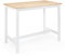 Home Heavenly® - Mesa Alta Cocina Justin. Mesa Isla multifunción en Blanco y Roble.