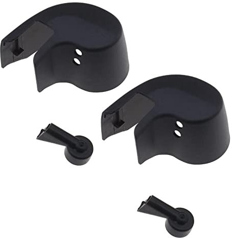 The Lord of the Tools 2PCS Car Rear Windshield Wiper Arm Nut Cap & 2PCS Washer Nozzles Compatible with A1 Sportback A3 A4 Avant Estate B6 B7 B8 B9 A6 C6 C7 Q3 MK1 Q5 Q7