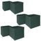 OHS Set of 6 Fabric Storage Boxes Home Organiser Toys Clothing Bathroom Pop Up Collapsible Foldable Cube Box, Forest Green