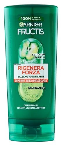 Garnier Fructis Stärkender Conditioner für sprödes Haar, gegen Haarbruch, stärkende Wirkung, mit Apfel-Extrakt und Niacinamid, regeneriert die Stärke, 200 ml