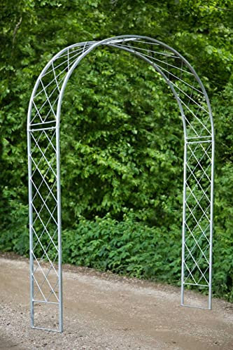 KUHEIGA Verzinkter Rosenbogen Metall B: 200cm / H:250cm, Rankbogen Zink, Metall-Bogen