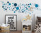 Sunnywall® 130 bunte Wandtattoo Kreise als Sticker Set für Baby- & Kinderzimmer - Punkt-Dots als Klebepunkte in verschiedenen Farben - Wandaufkleber für eine individuelle Wandgestaltung Blau