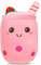 TERJBG Bubble Tea Kuscheltier Bubble Tea, Bubble Tea Perlen Bubble Tea Kissen, Kuscheltier Bubble Tea Bubble Tea Plüsch Für Kinder Mädchen Erwachsene Cartoon (Rosa)